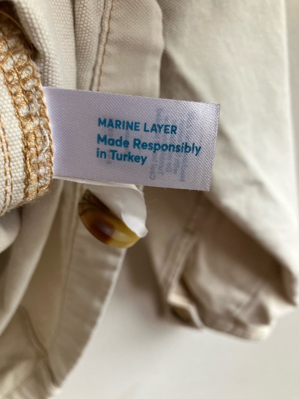 Marine Layer Finley Barn Jacket Size XS Cream Chore Coat Utility Pockets Outdoor - Picture 9 of 15